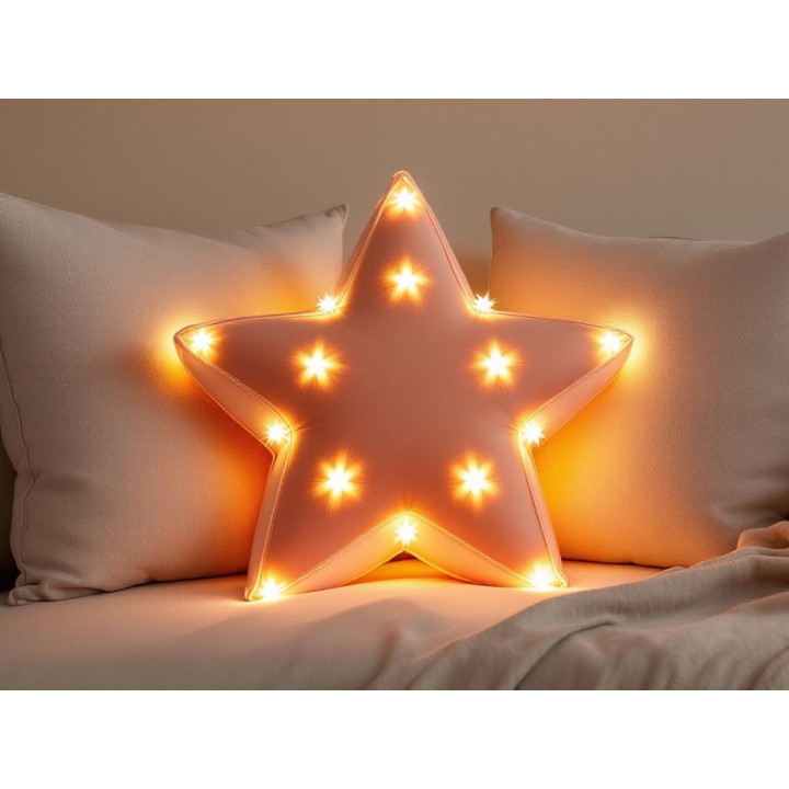 Coussin lumineux Étoile Filante - Décoration cosy